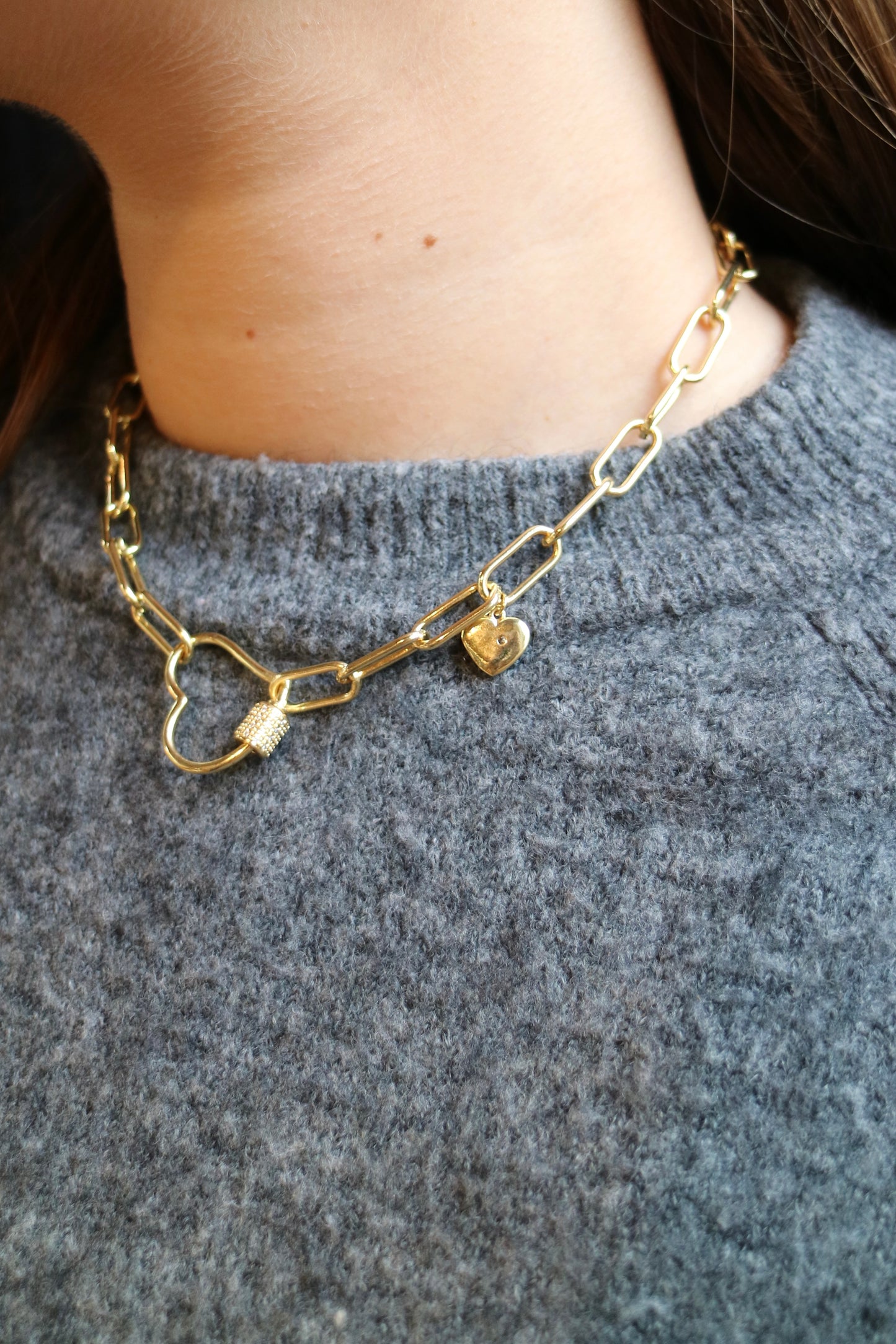 CHAIN HEART NECKLACE
