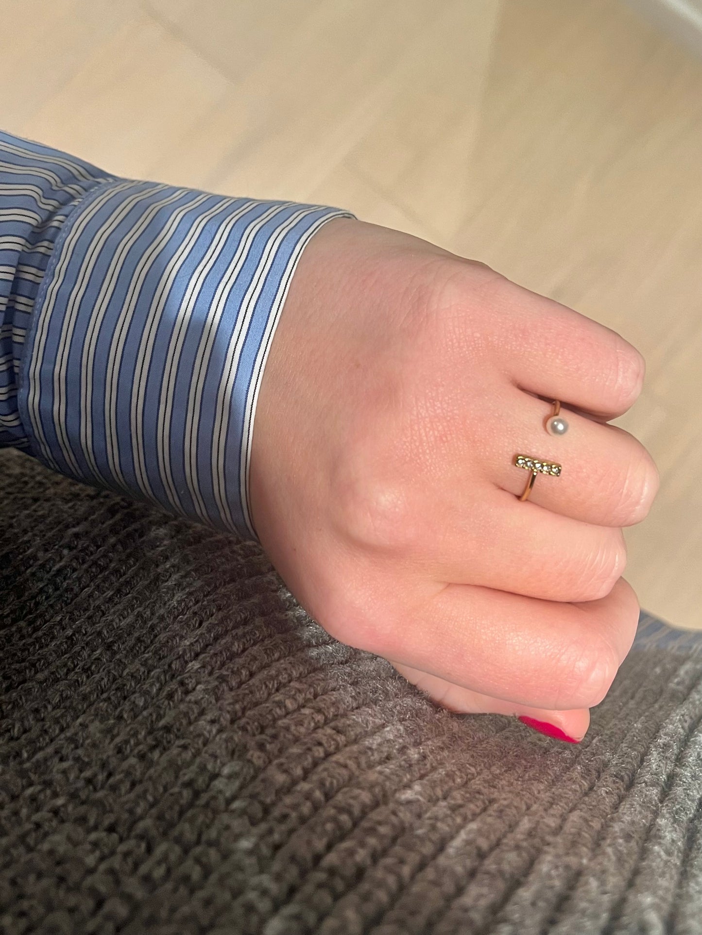 OPEN PEARL RING