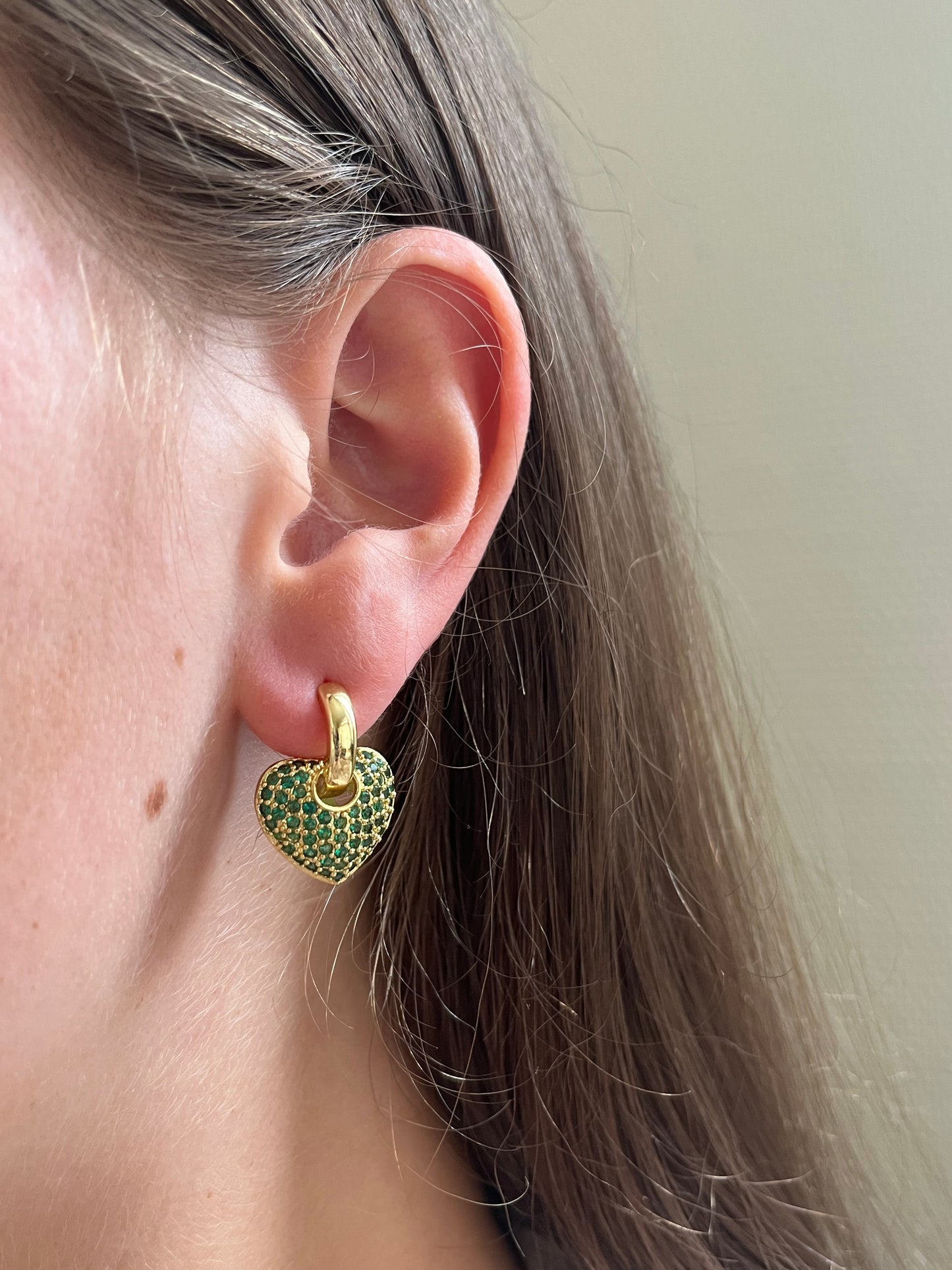 CHUNKY HEART EARRING