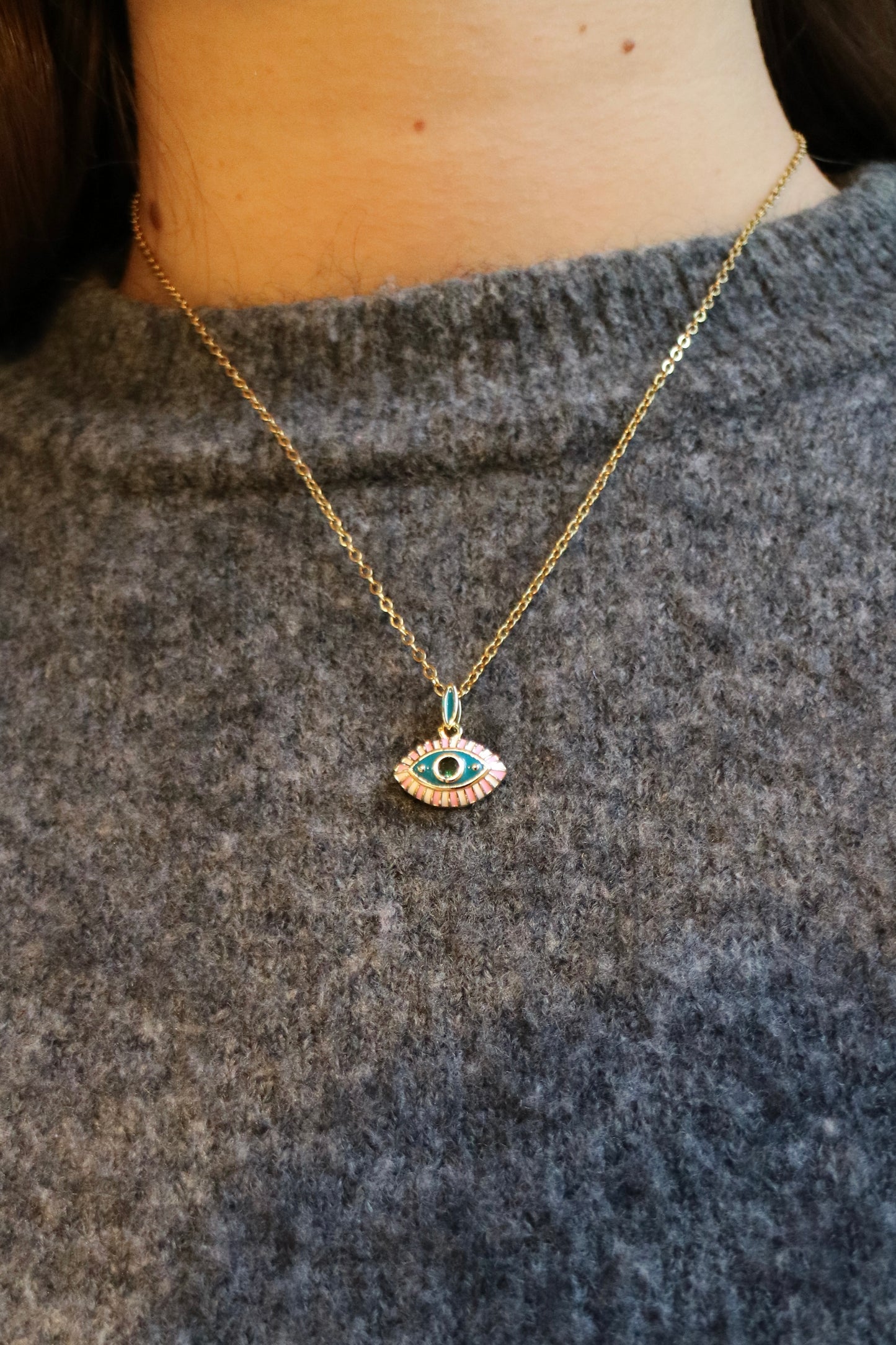 PINK EYE NECKLACE