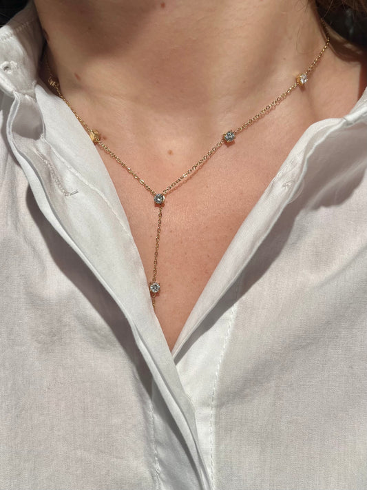 DOUBLE DIAMOND NECKLACE
