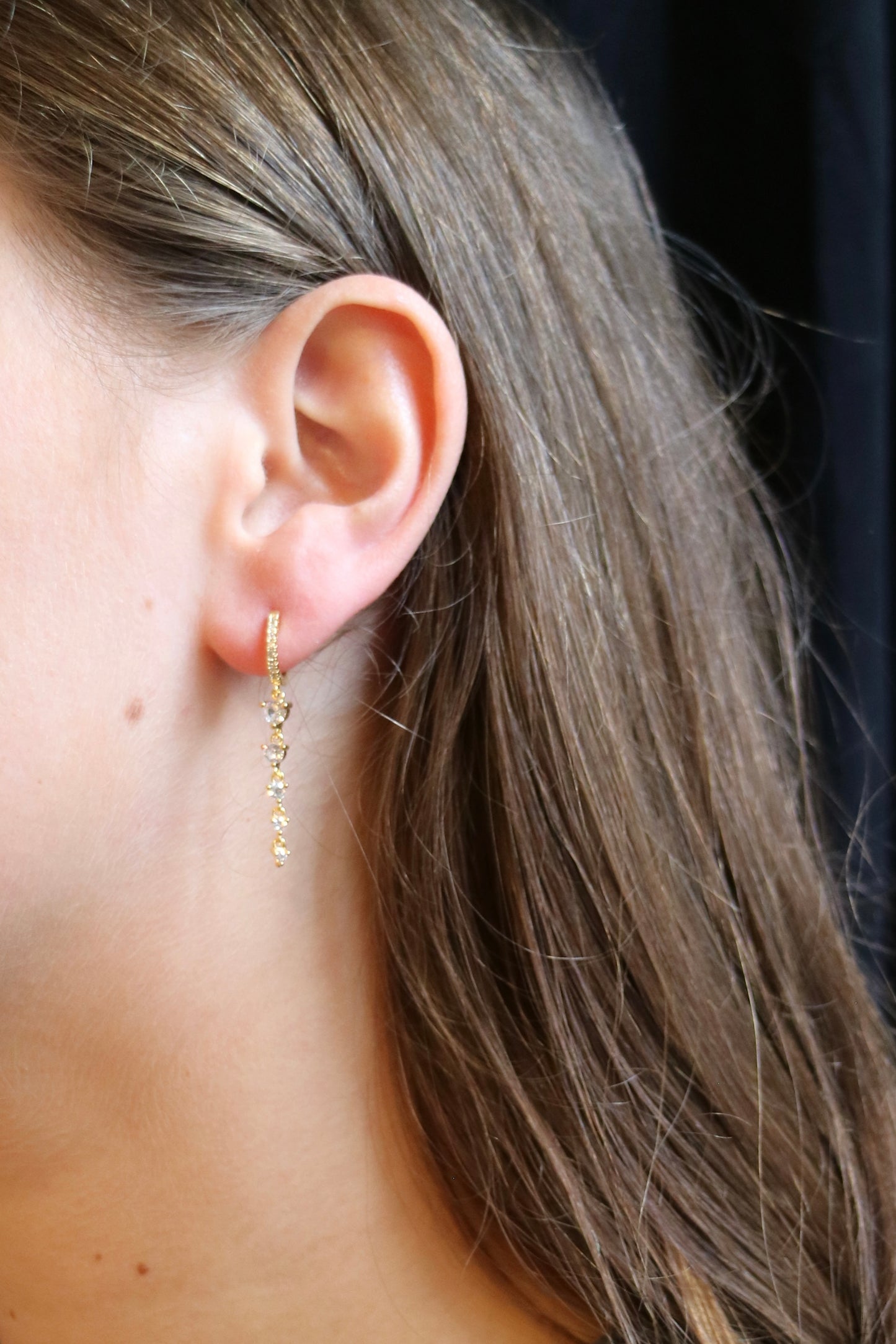 DIAMOND BAR EARRING