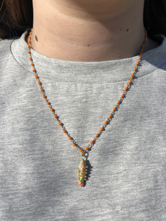 ORANGE FISH NECKLACE