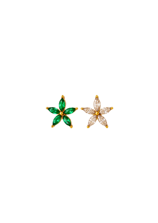 DIAMOND FLOWER EARRING