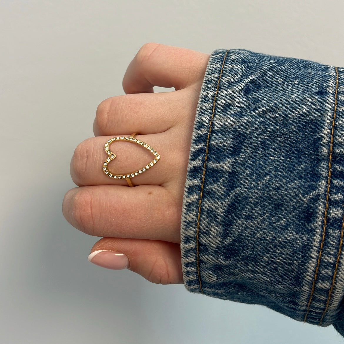 open heart ring