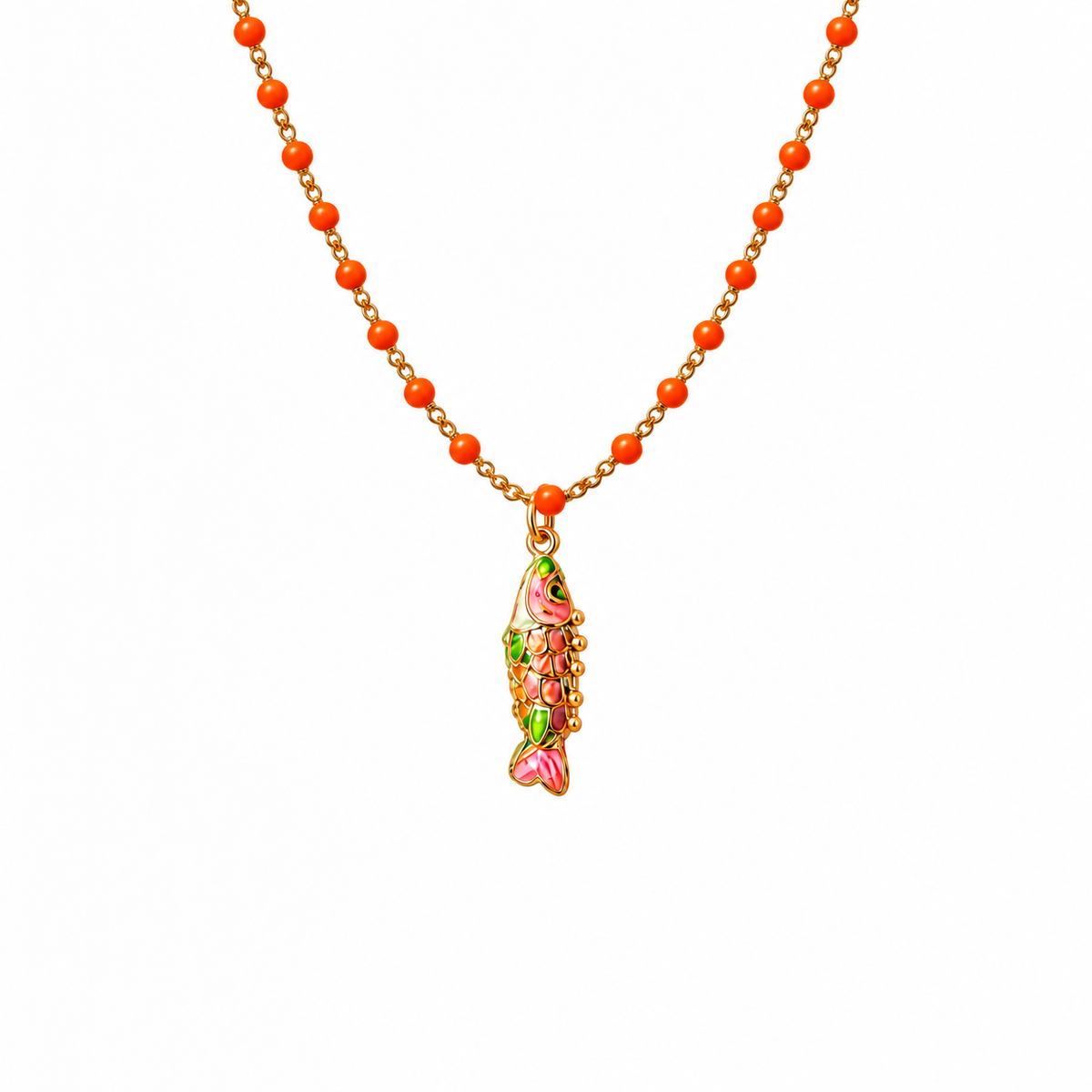 ORANGE FISH NECKLACE