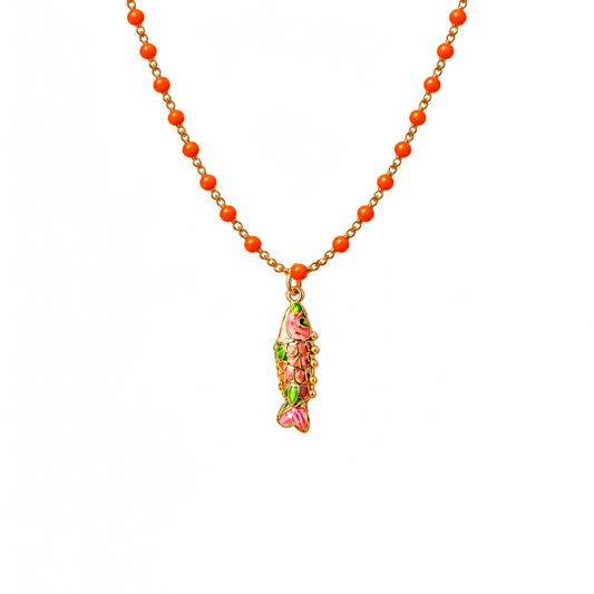 ORANGE FISH NECKLACE