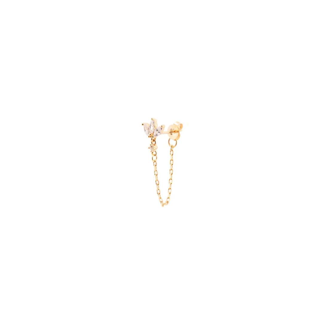 LEAF CHAIN EARRING